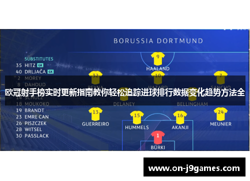 欧冠射手榜实时更新指南教你轻松追踪进球排行数据变化趋势方法全